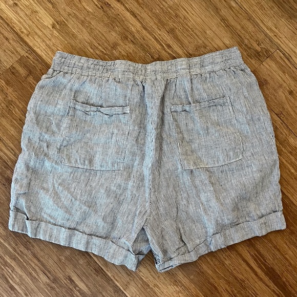 Ellen Tracy Striped Linen Shorts, Sz M - Picture 5 of 5